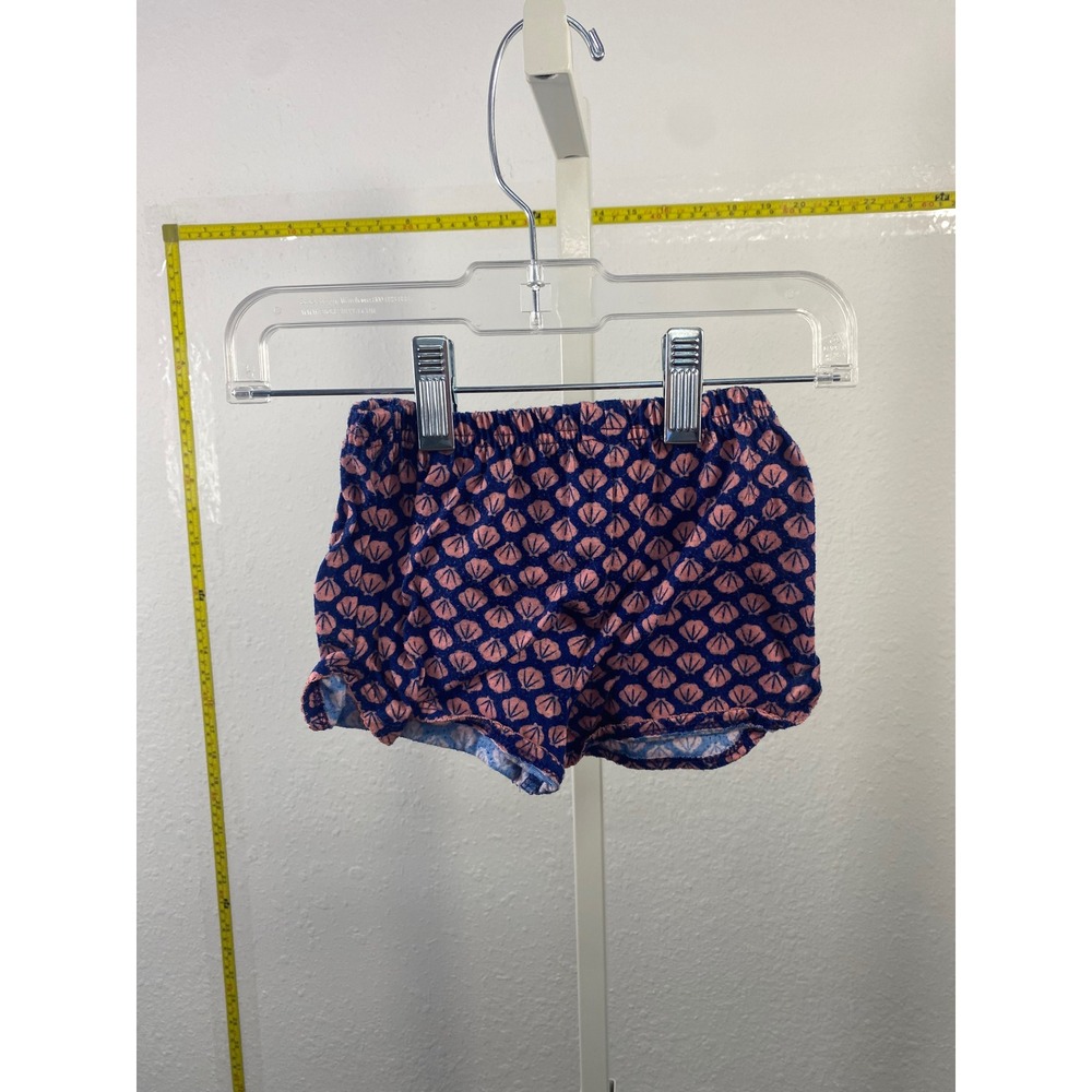 Just One You Carter's Baby Girl Seashell Print Shorts Navy Pink 12M Summer